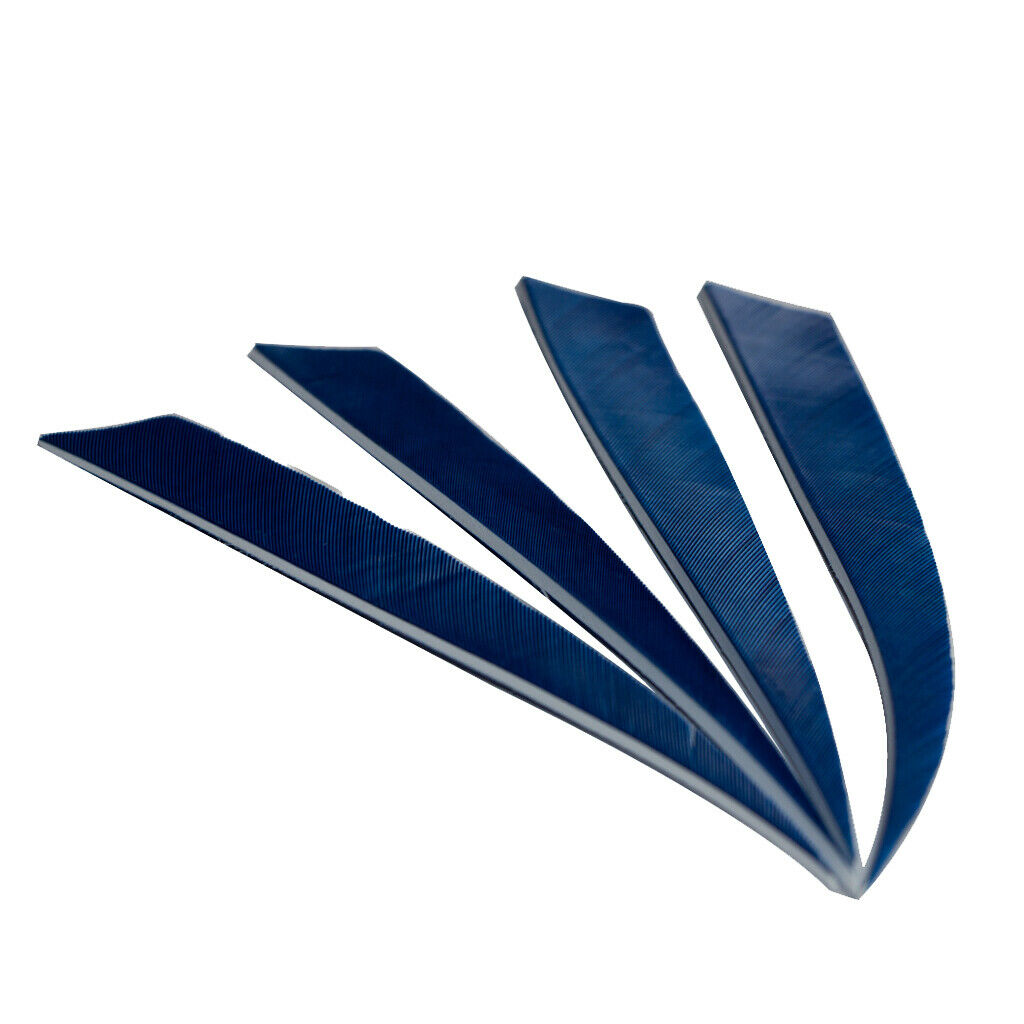 10 Pieces Shield Cut Archery Hunting Arrow Feather Fletching DIY Blue