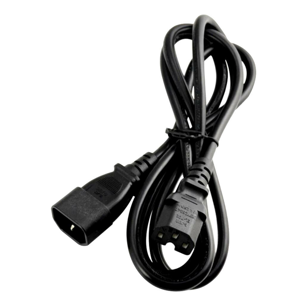 10" IEC320 C14 to C15 M/F UPS PDU AC Power Adapter Extension Cable Lead Cord