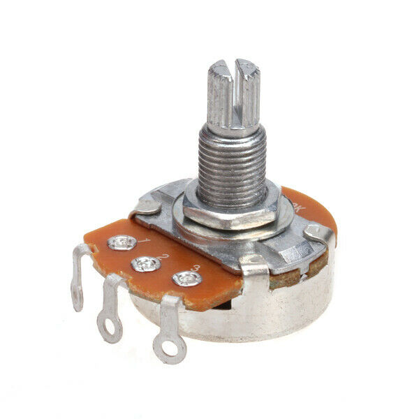 3x A500K OHM Audio Volume Guitar Potentiometer Split Shaft with Coarse Knurling