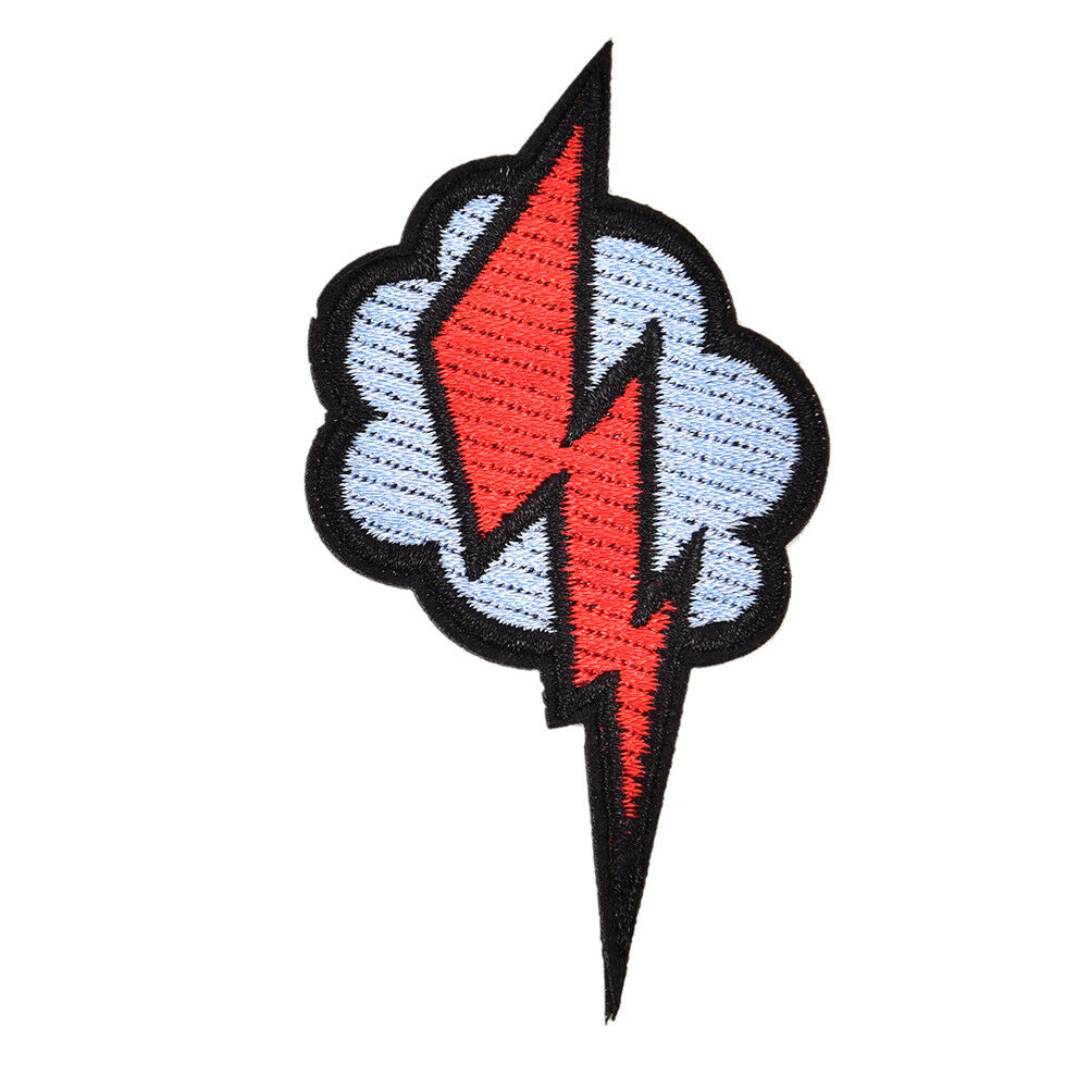 Lightning Embroidered Patch Iron on Sewing Applique Cute Fabric Badge for .l8