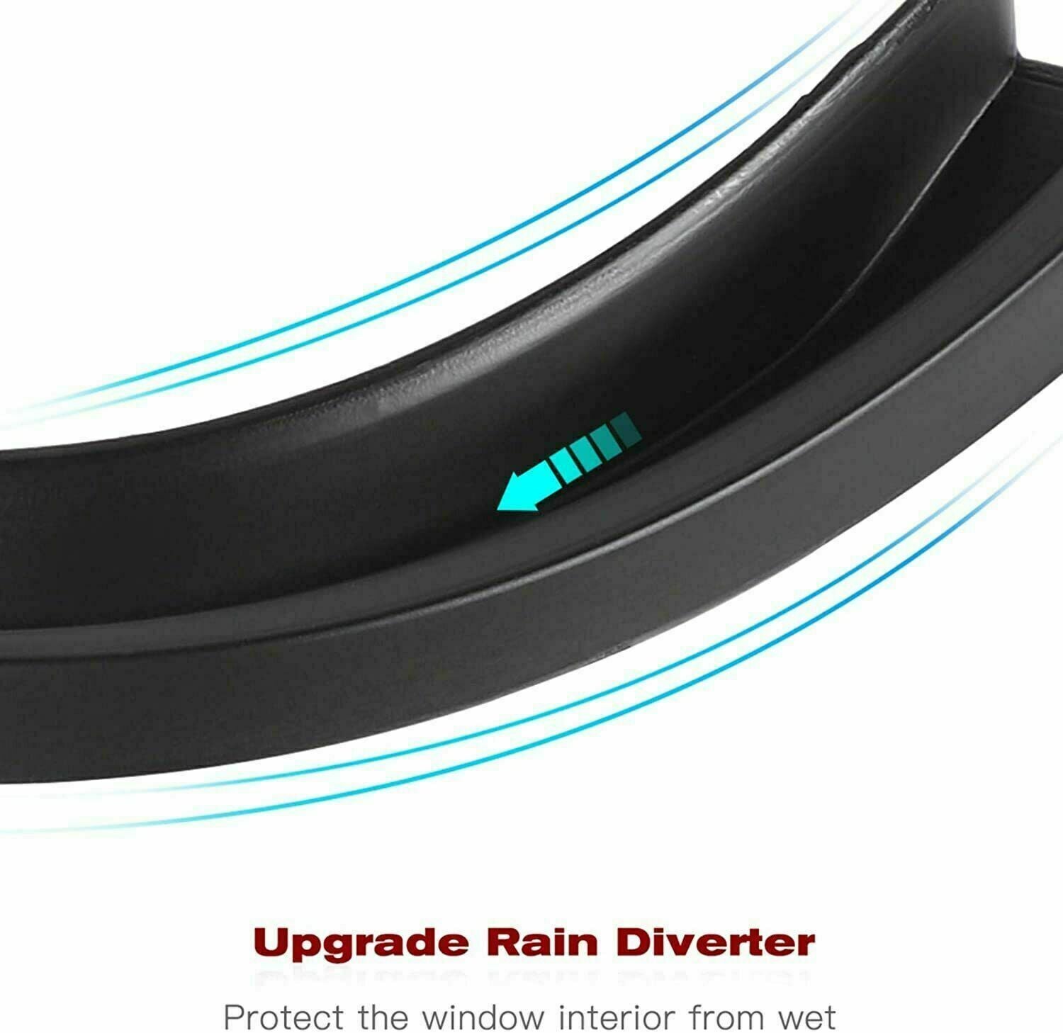 2PCS Water Rain Gutter Extension Car Fit For Jeep Wrangler JL 18-20 Gladiator JT
