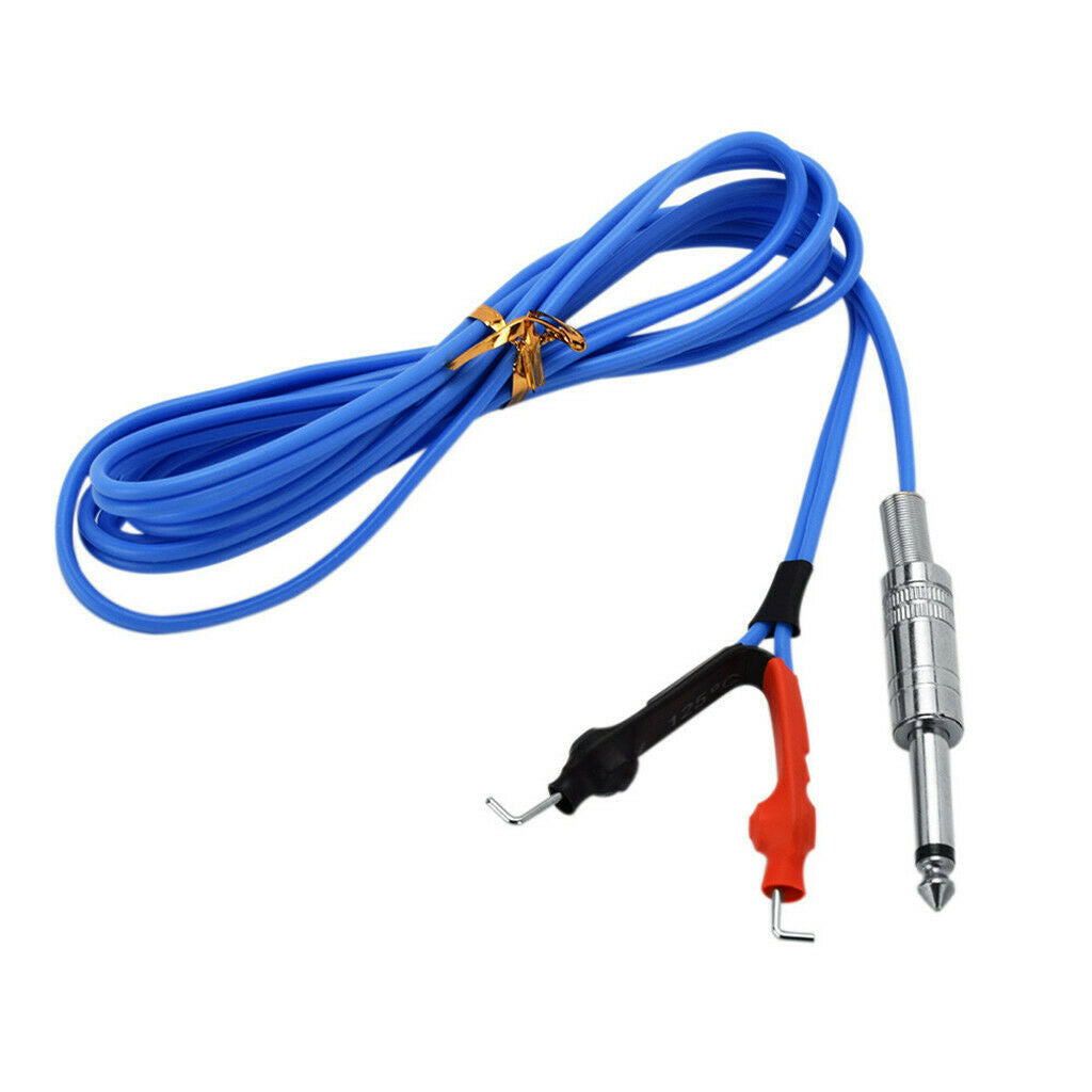 Tattoo Machine / Gun Power Supply Supper Flex Tattoo Clip Cord Cable Blue