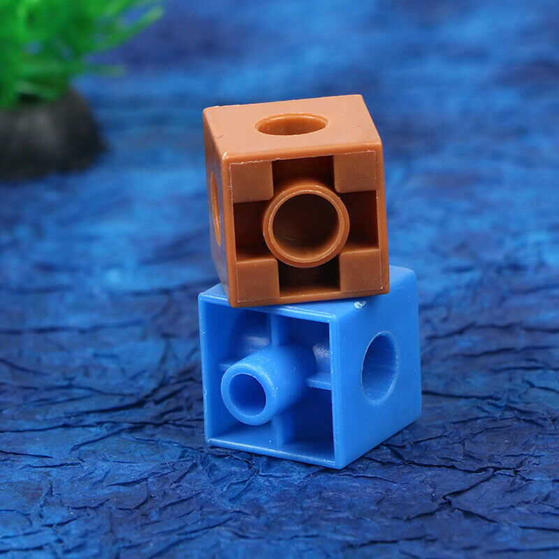 30Pcs/Set Color Cubes Snap Assembling Toys Manipulative Math Kids Connecting  TL