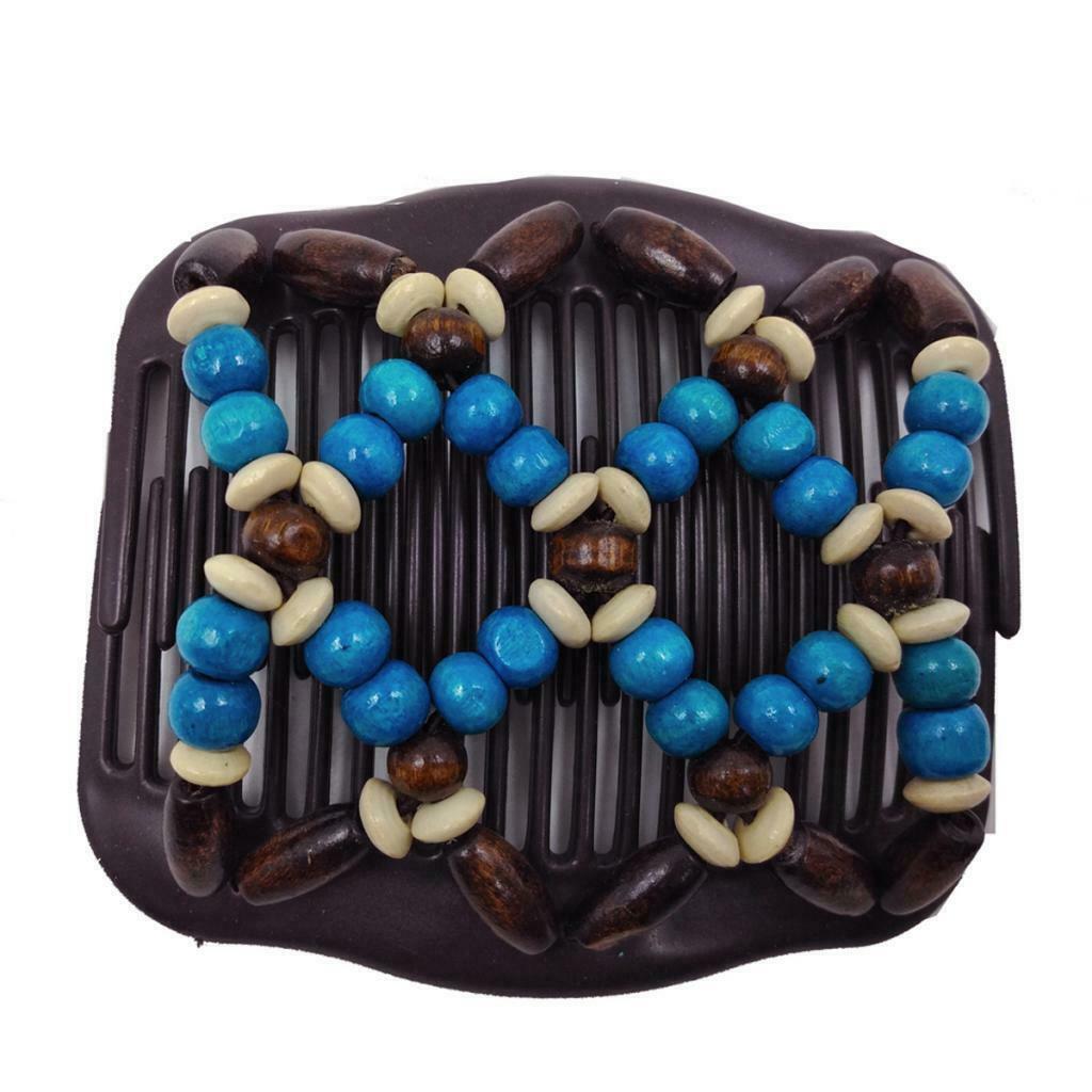 6pcs Magic Hair Comb EZ Beaded Double Clips Hairstyle Women