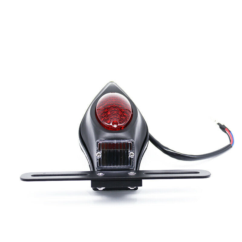 12V Refit Motorcycle Scooter Bikes LED Tail Brake Light License Plate Lamp Kit