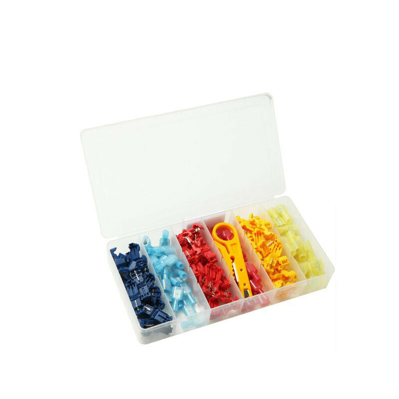 120PCS Heat Shrink Wire Connectors Nylon Marine Electrical Terminals Ring + Box