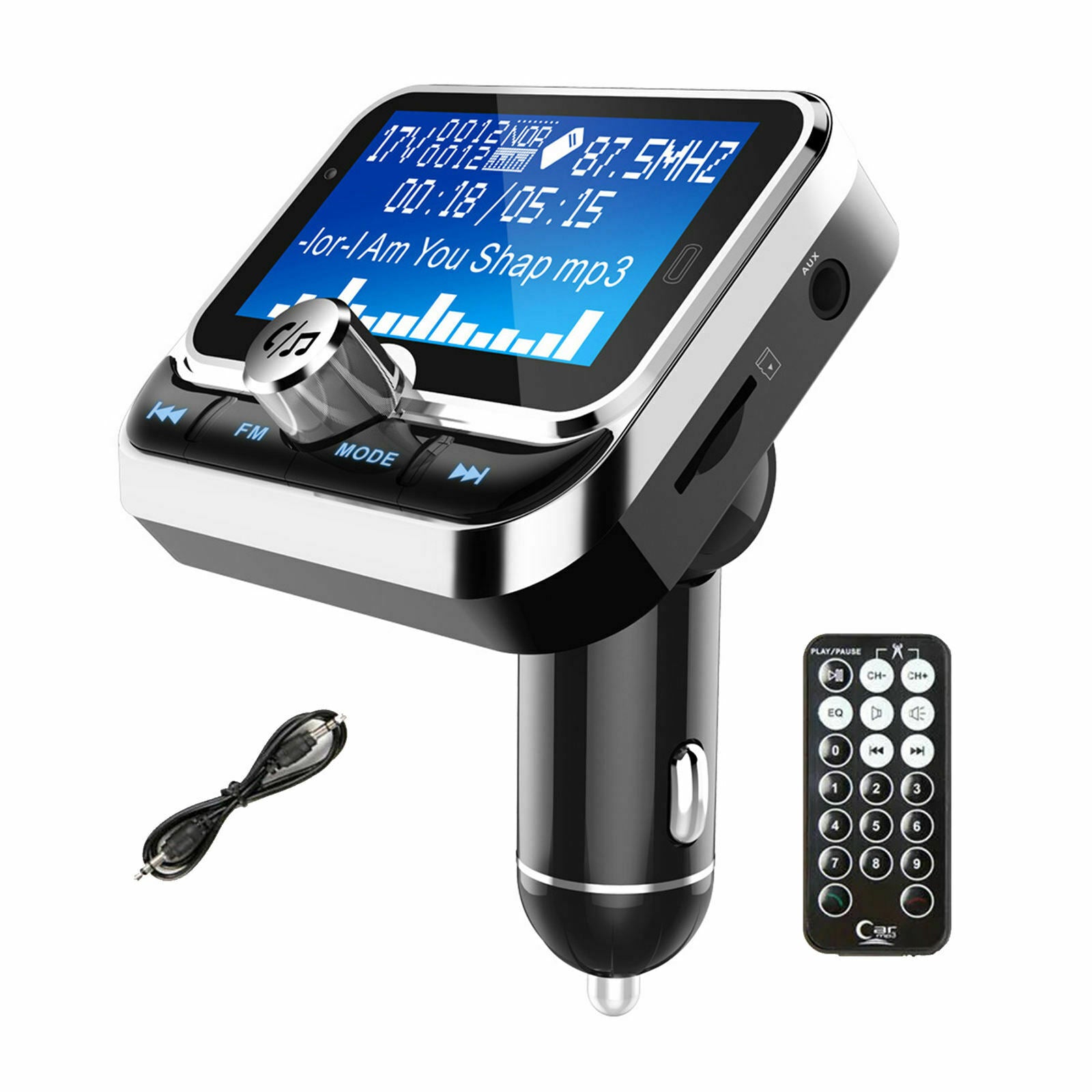 Bluetooth FM Transmitter Car Charger Quick Charging Handsfree Calling