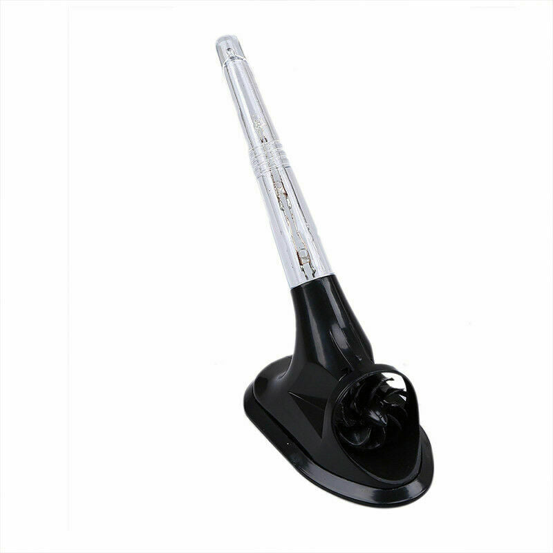Black Car Vehicle Wind Powered LED Light Shark Fin Aerial Decor Top Roof Antenna