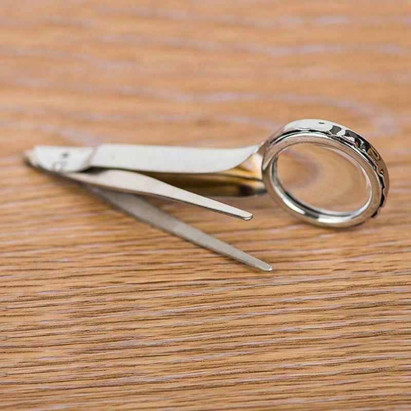 10X Handheld Magnifying Glass Portable Magnifier with Precision Tweezers Loupe