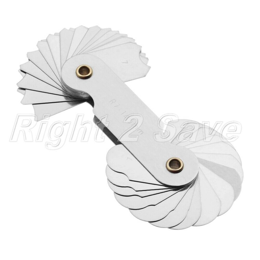 R7-14.5mm Radius Gauge Gage Folding 32 Blades Metalworking Measuring Tool Steel
