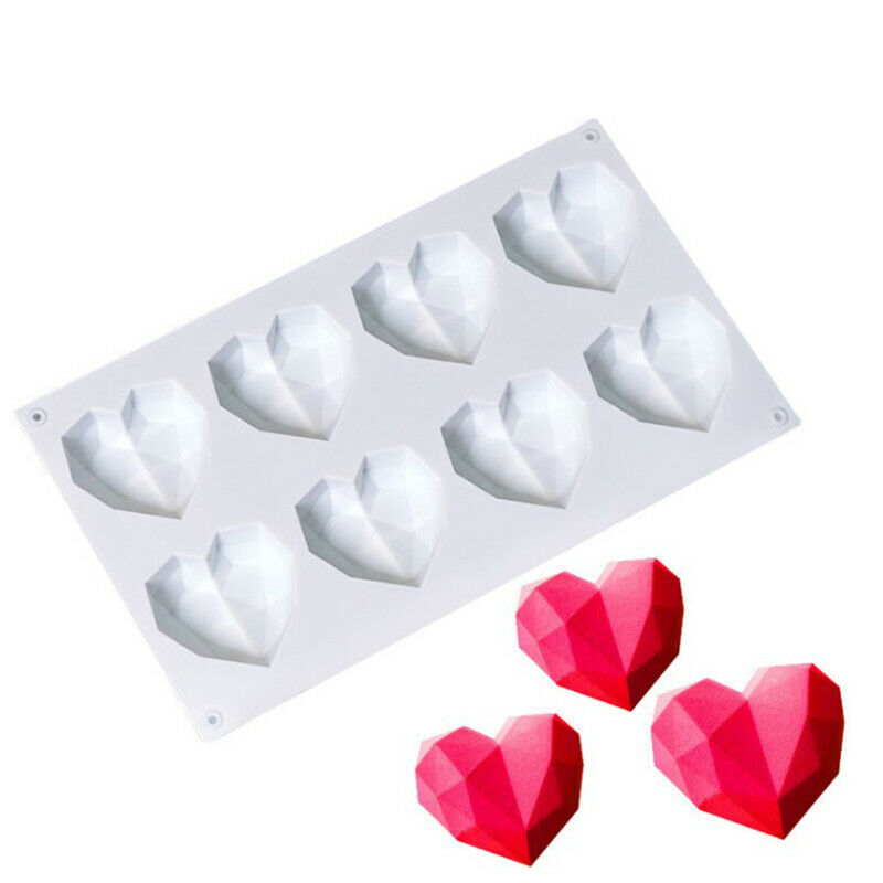 1pc Heart-shaped Silicone Mousse Cake Mold Food Grade Silicone Mold Tray .l8