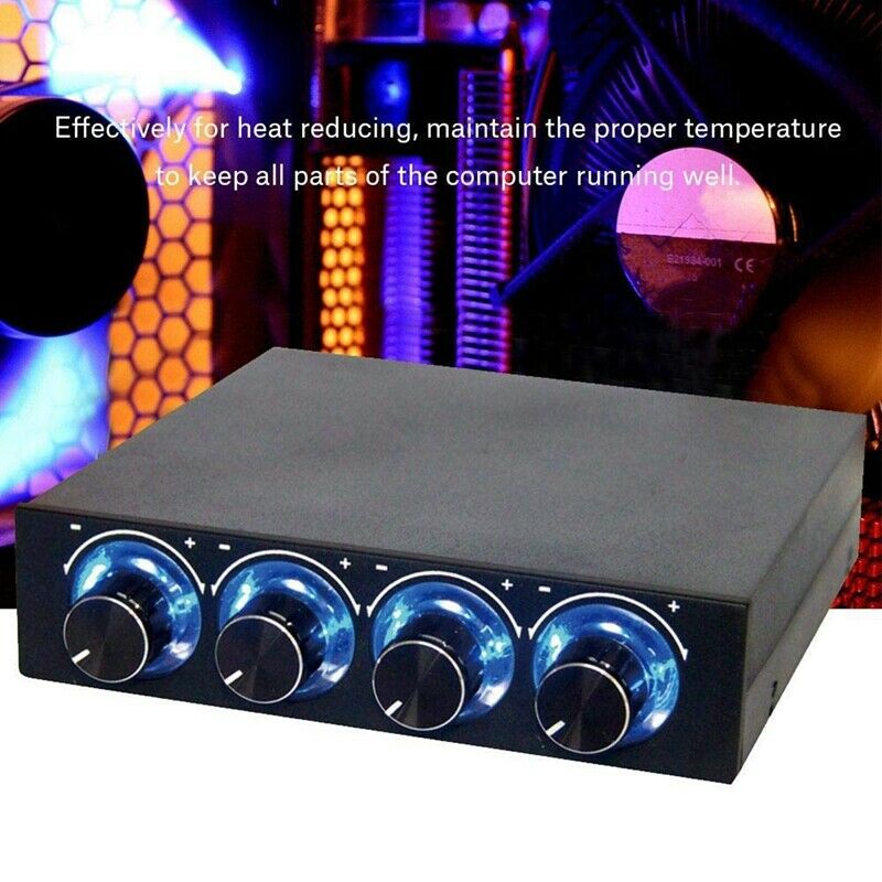 Fan Controller 4 Channel Computer Fan Speed & Temperature Reduce Noise ControlC8