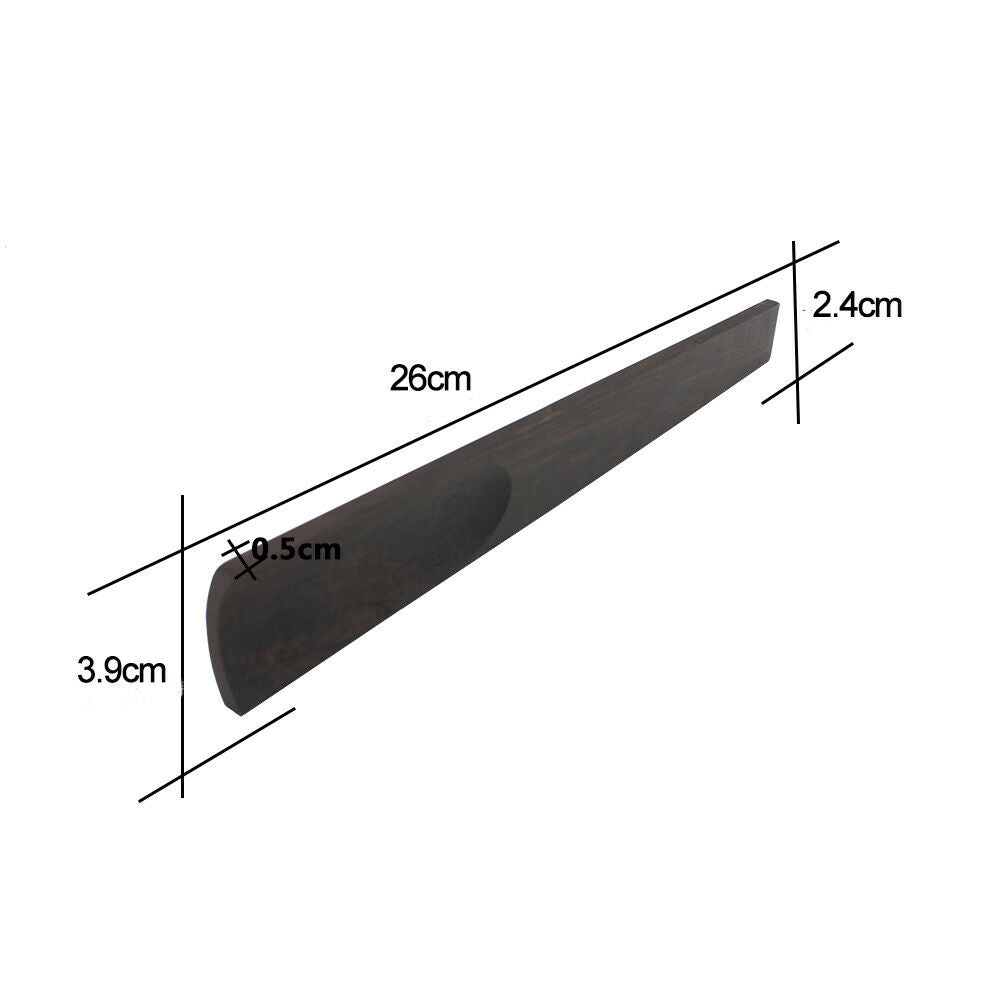 4/4 Size Violin Fingerboard Ebony Fingerboard Fine Parts Accessories Black