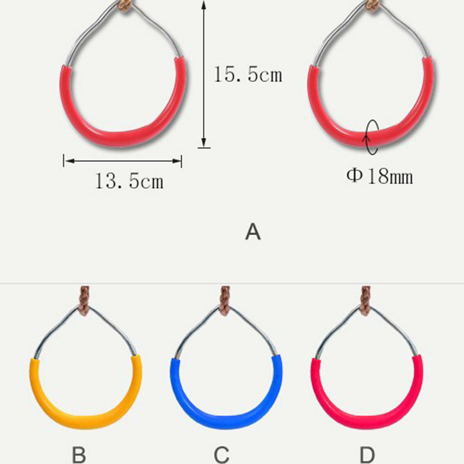Anti-Slip Gym Rings Pull Up Durable Outdoor Swing Rings Monkey Ring Workout