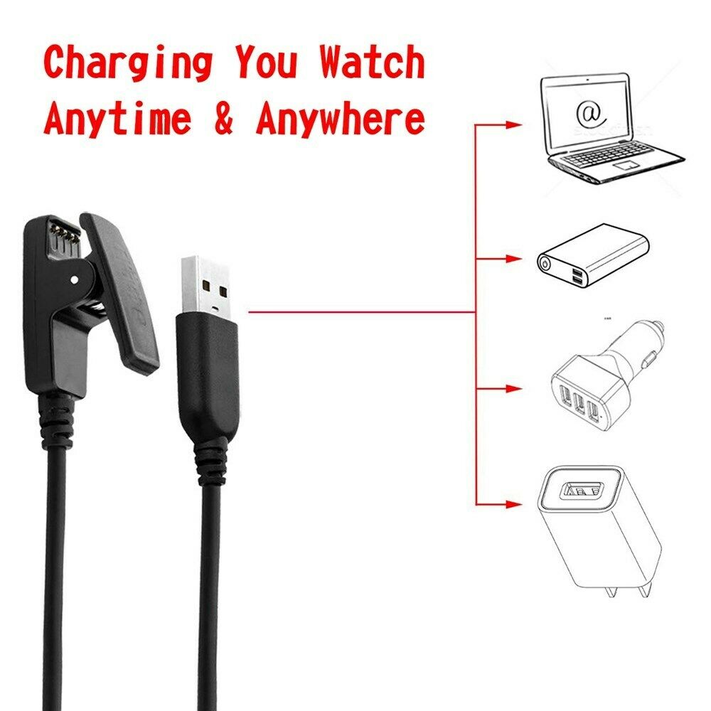 Charger USB Charging Data Cable for Garmin Watch Approach G10/S20/Vivomove HR CA