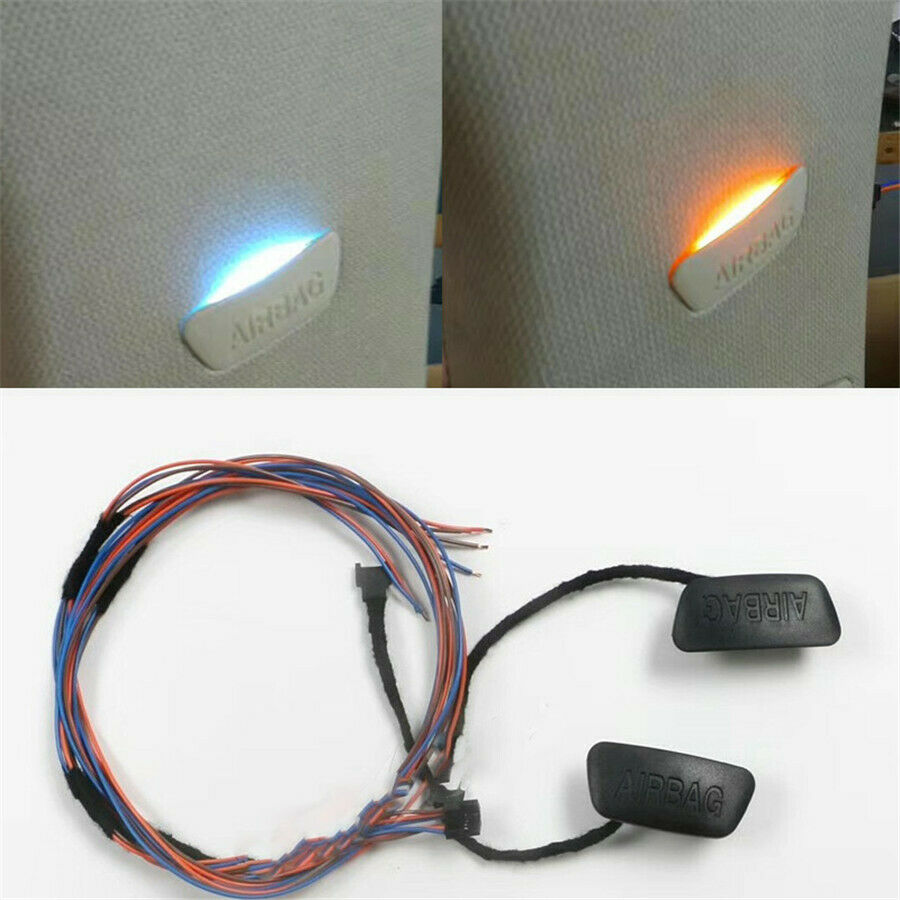 2 Pcs Car LED B-pillar Side Light Switchable Ice blue+orange for BMW F30 F35