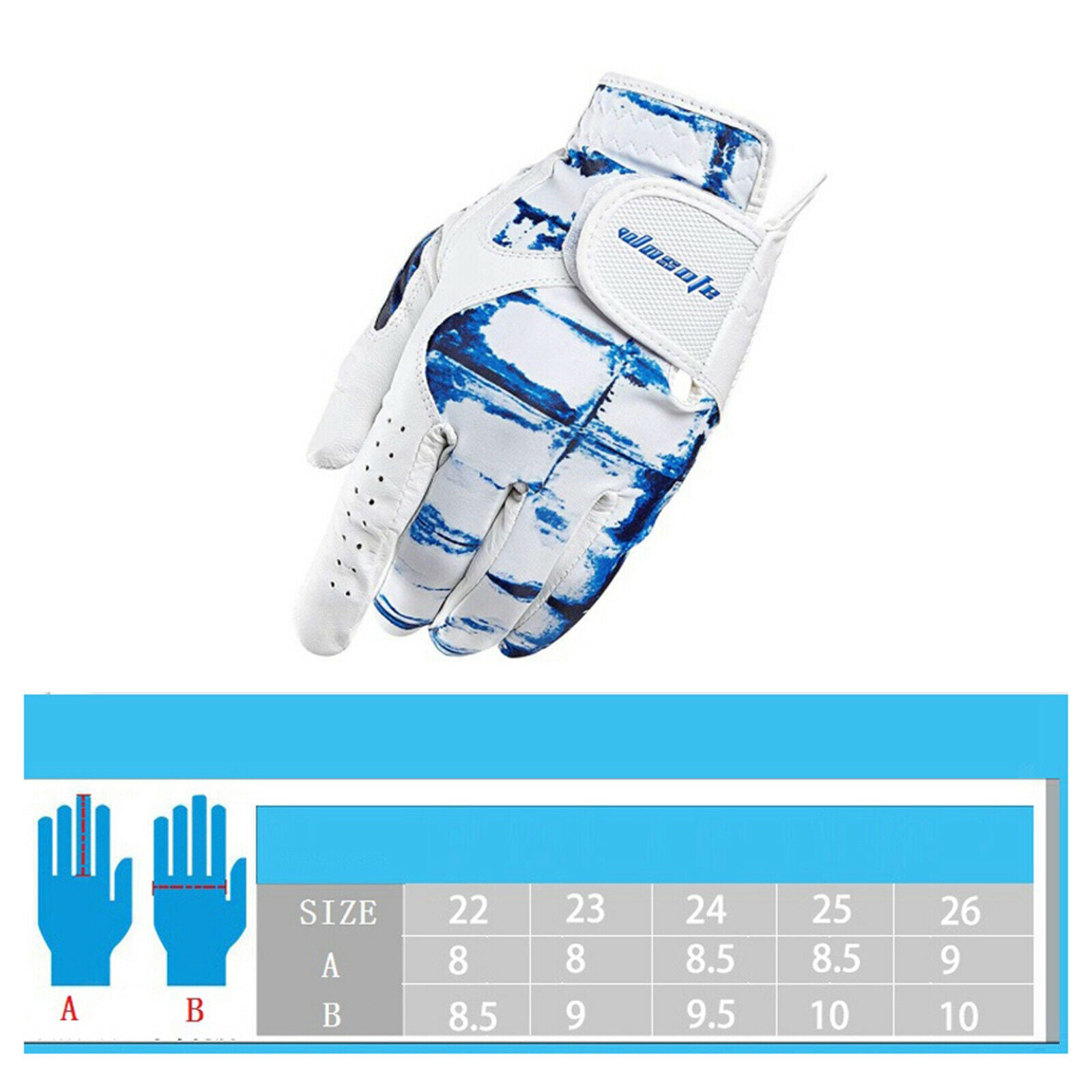 Golf Gloves Left Hand Premium Leather Breathable Professional, S-XL XL