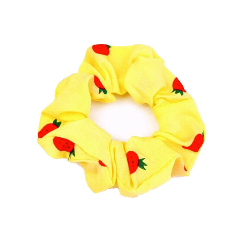 Women Strawberry Scrunchies Elastic Hair Bands Girls Sweet Ponytail Holder T XC