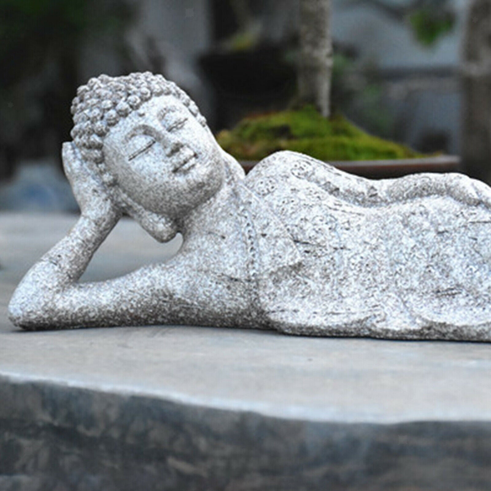 Buddha Statue Asian Style Sculpture for Home Patio Yard Art Decoration