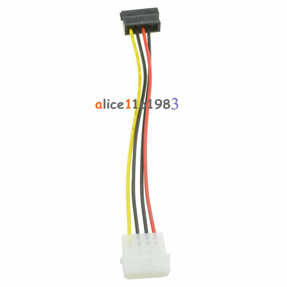 5PCS Male Female 4-pin Power Drive Adapter Cable to Molex IDE SATA 15-pin