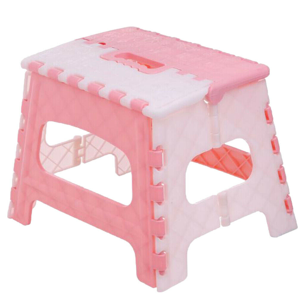 Plastic Step Stool Non Slip Home Bathroom Garage Camping Multi-purpose Pink
