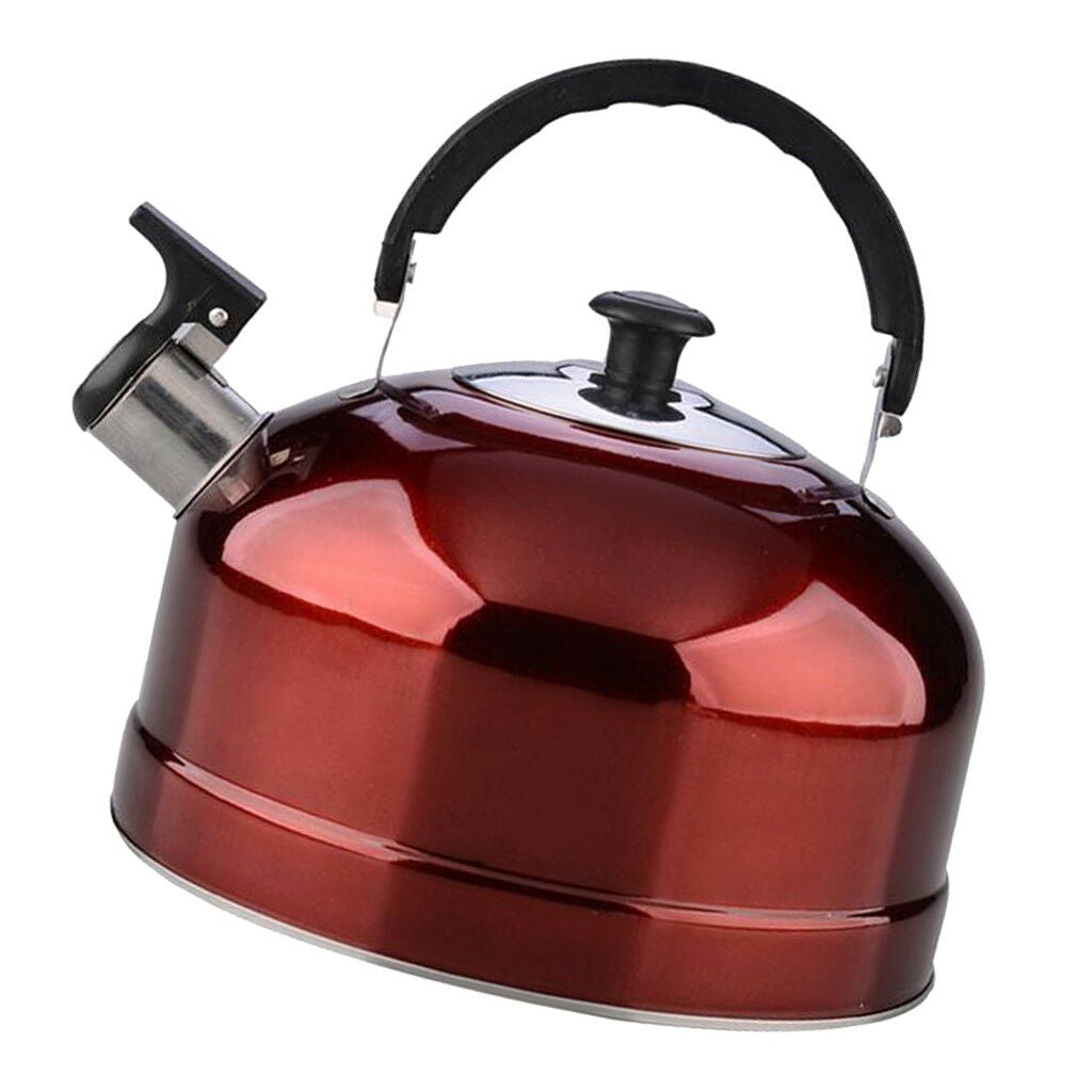4L Stainless Steel Whistling Kettle Teapot Electric Stove Gas Hobs Camping