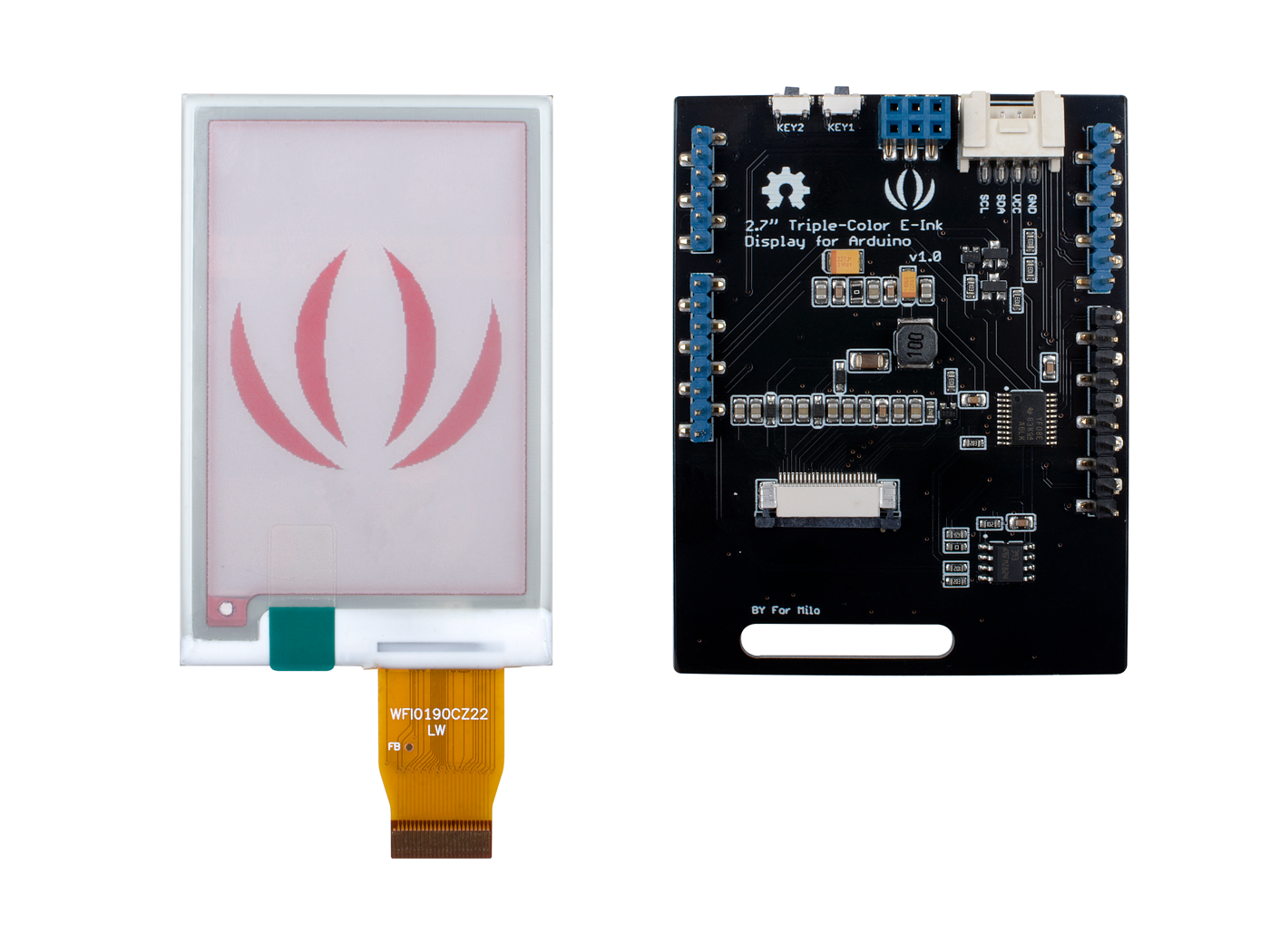 2.7'' Triple - Color E-Ink Display For Arduino 264x176 pixel SPI Interface Seeed