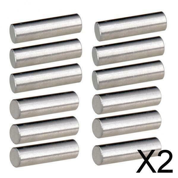 2X 12 Pieces Alnico 5 Humbucker Pickup Polepiece Magnet Slug Rods 15mm