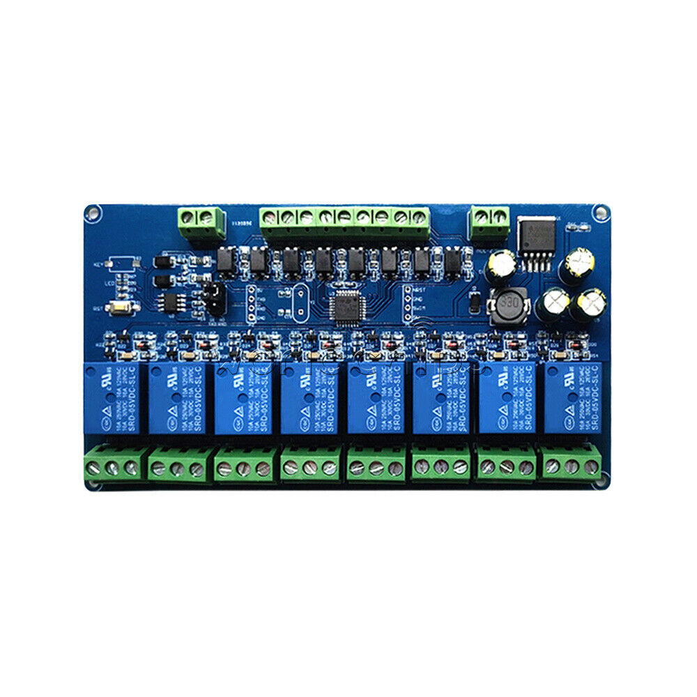 8 Channel Modbus Rtu Relay Module RS485 TTL 7-30V Communication Control Switch