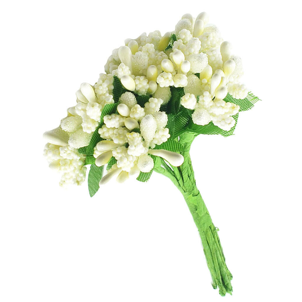 Two Bunch of 24pcs Artificial Flower Stamens Pistil for Cake Decors 2-3cm