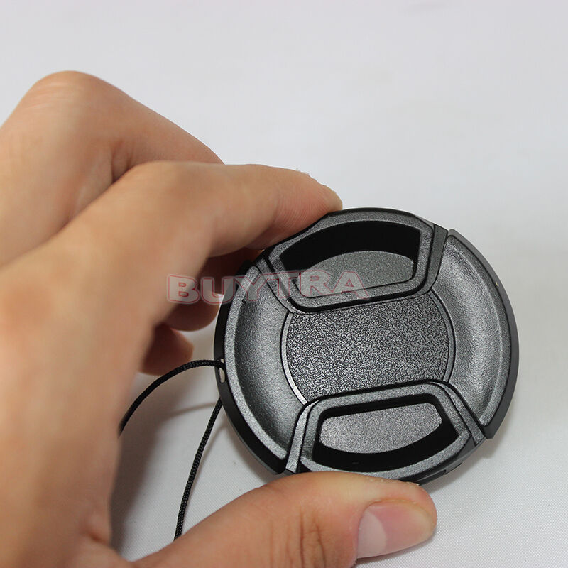 52mm Center Pinch Snap on Front Cap For Sony Canon Nikon Lens Filters BDAU