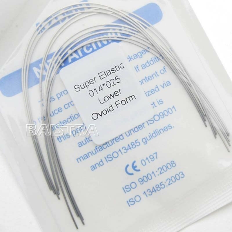 200Packs Orthodontic Dental Super Elastic Niti Rectangular Ovoid Arch Wires SALE
