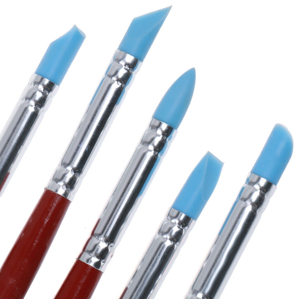 5X Silicone Color Shaper Clay Cake Sculpting Tools Pottery Painting Molding