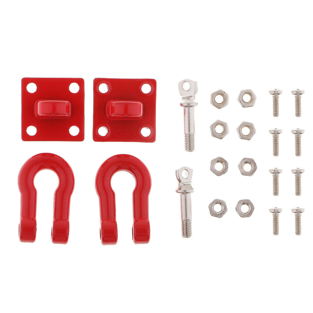 1 Set Tow Hook Towbar Chain Hook Deco Parts For 1/10 RC Car