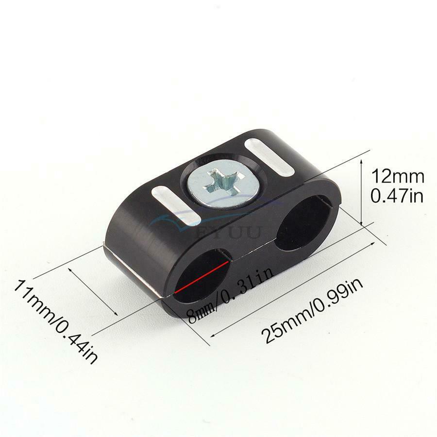 4PCS Aluminum Black Brake Throttle Cable Clamp Protector For Sportster 883 1200