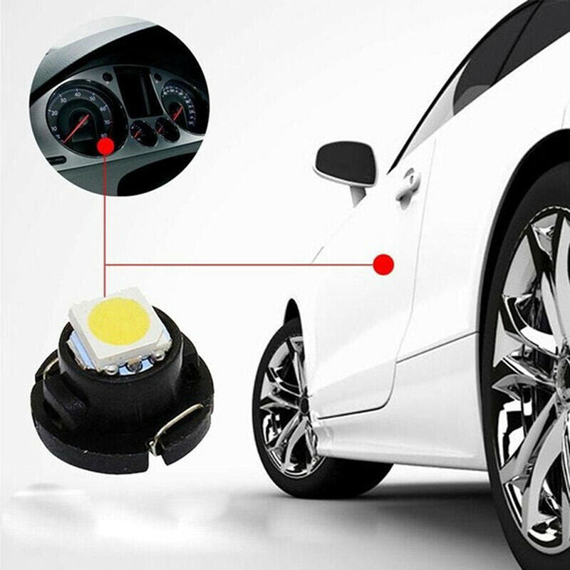 10Pcs T3 SMD Led Neo Wedge Car Dash Gauge Instrument Cluster Bulbs Light Whit DD