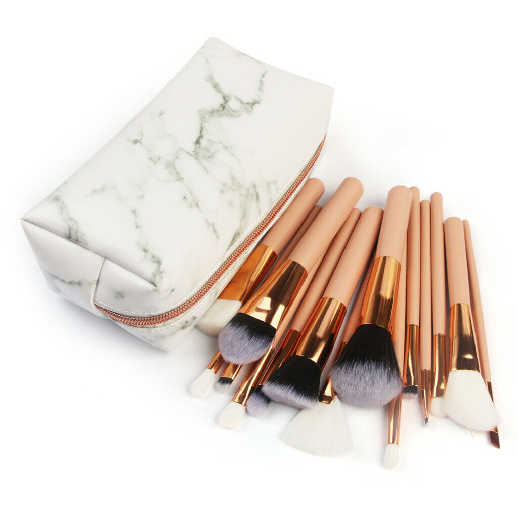 Zipper Marbling Makeup Storage Bag Cosmetic Organizer Pouch-PU