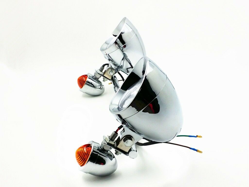Chrome Turn Signal Spot Fog light Bar For Yamaha V Star Road Star XV Touring