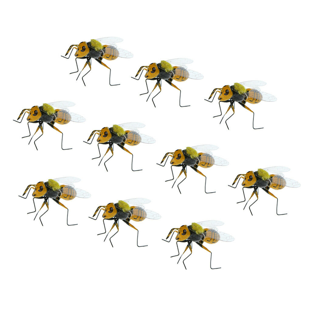 10x Bee Summer Insect Statue Tree Lawn Ornament Animal Sculpture Decor Gift