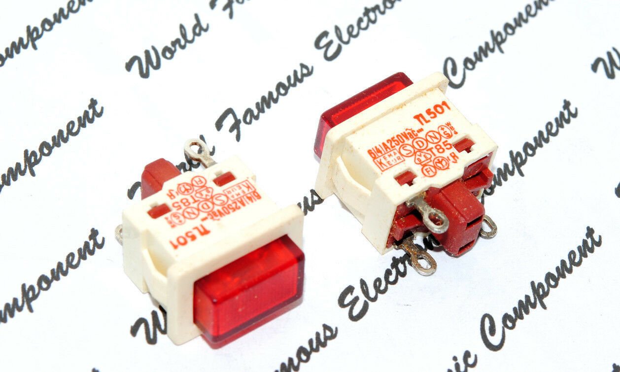 2pcs -KAUTT & BUX TL501 6(4)A 250Vac ON-OFF Push Button Switch