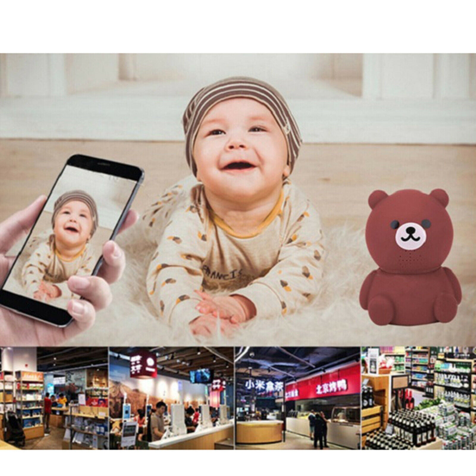 Bear WiFi Camera IP Security Camera System Wireless 360° Rotate Infrared