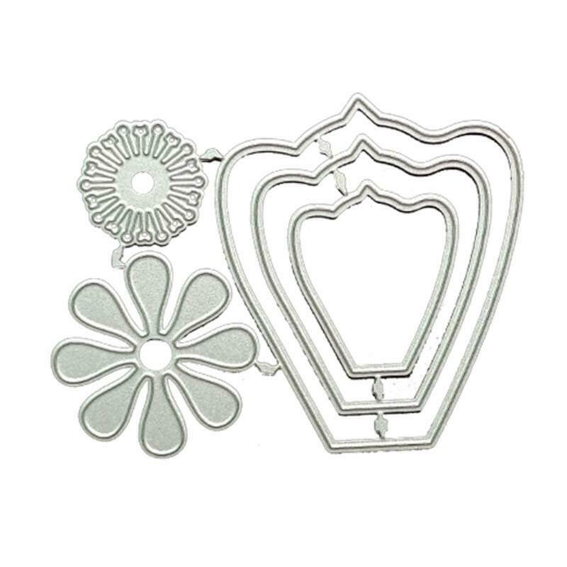 Delicate Flower Metal Cutting Die Durable Carbon Steel Die Cut Stencil for Craft