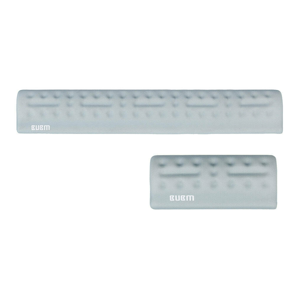 2pcs Memory Foam Keyboard Mouse Wrist Rest Desk Mat Set - Gray