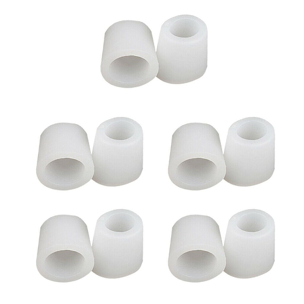 10x Men Women Toe Tube Caps Foot Corns Remover Blisters Toe Protector White