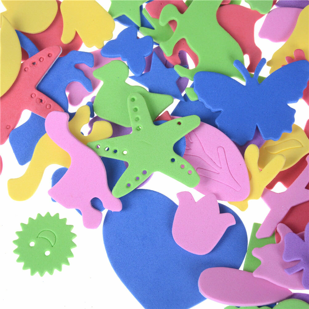 110Pcs Mixed Animal All Shape Foam Stickers KindergartenRRF_DD