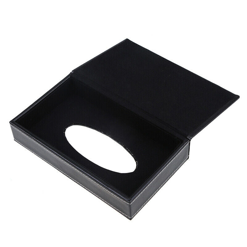 1PC Black Auto Car SUV Sun Visor Tissue Box Paper Towel Case Napkin Clip Holder