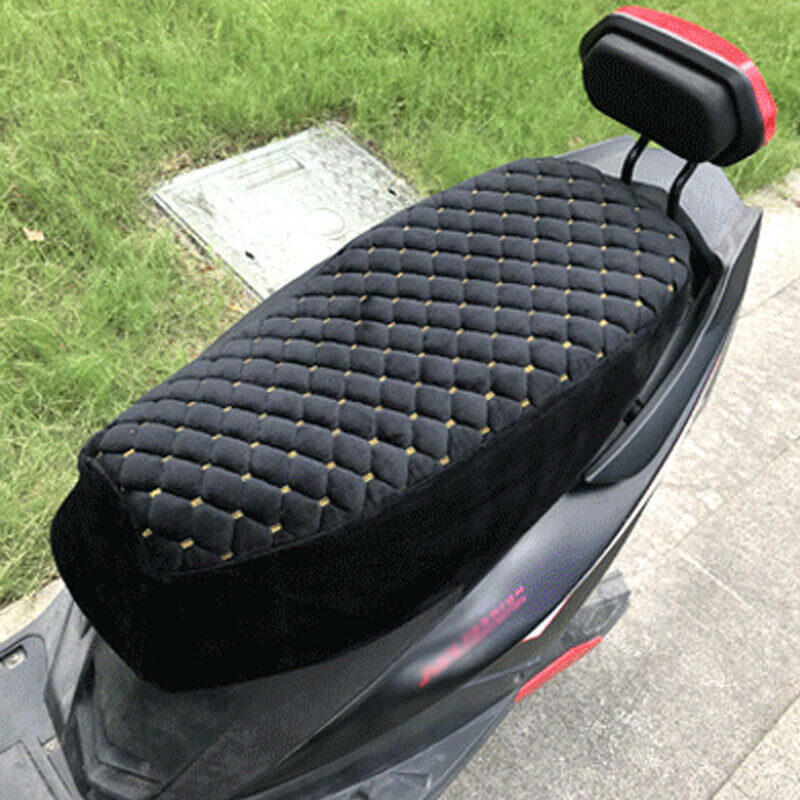 Motorbike Seat Cushion Plush Cotton Comfortable Warm Scooter Bike Seat Cover Mat