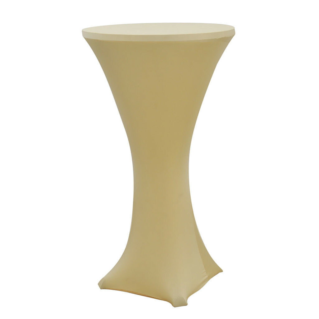 Beige Stretch Cocktail Poseur Dry Bar Pub Spandex Tablecloth Cover Party