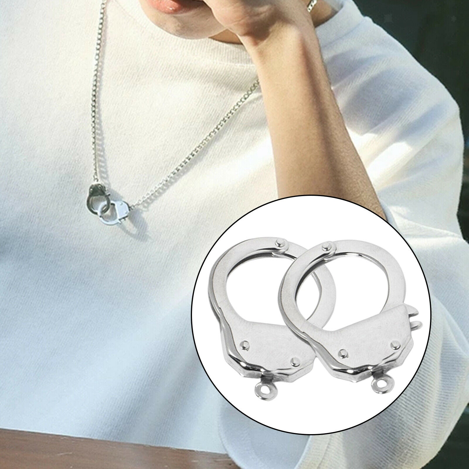 Handcuffs Clasp Jewelry Clasps DIY Luggage Zipper Clasps for Women Men Accs