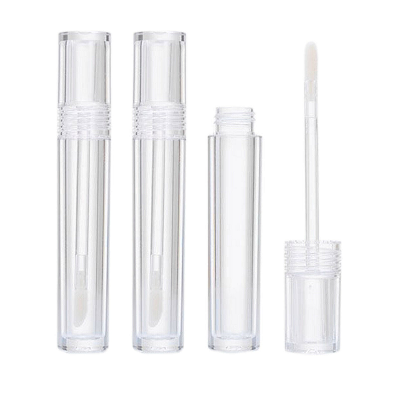 3 Pcs 5ml Empty Clear Lip Gloss Tubes Bottle Makeup Containers Refillable